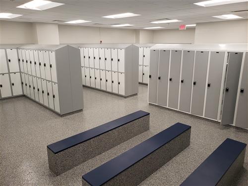 Girls locker room at RHS 